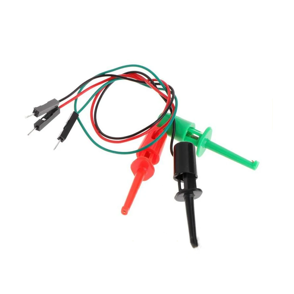 Electrical Hook Test Clip Set with DuPont Line - 3-Piece Kit