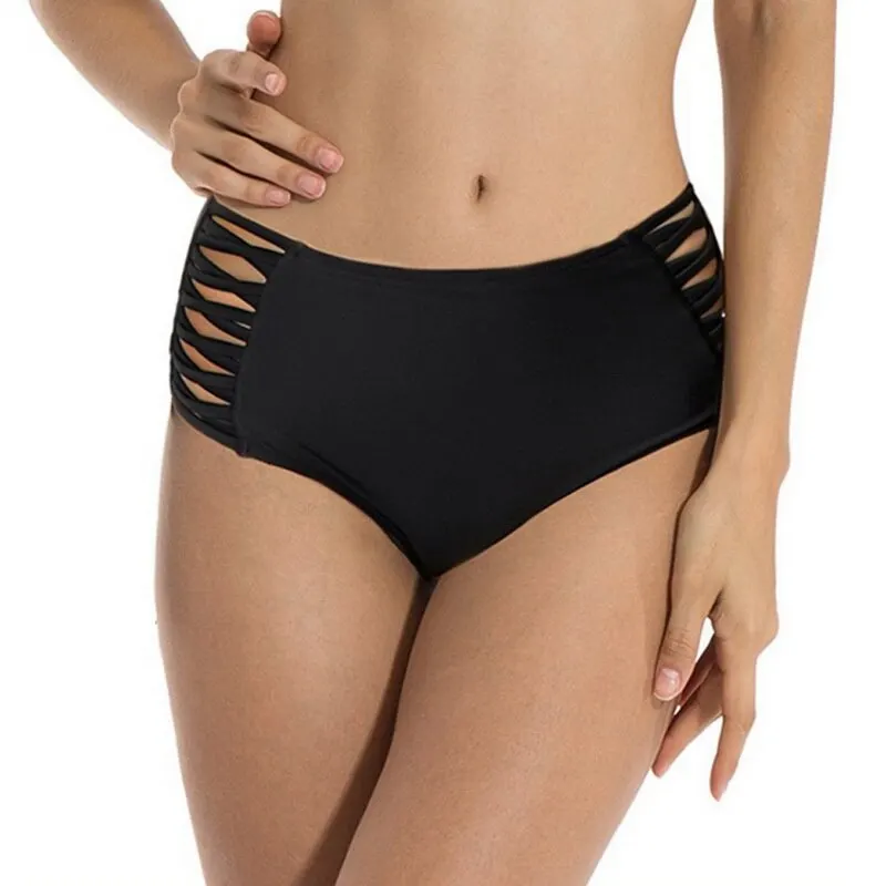 Женский купальник бикини с высокой талией снизу бикини шорты Танкини спортивные трусики стринги плавки пляжные плавки