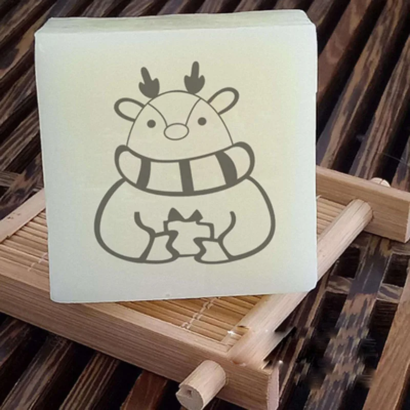 Happy Christmas Series Acrylic Soap Stamp, Handmade Soap Seal, Letters and Patterns, Transparent Chapters, Gift