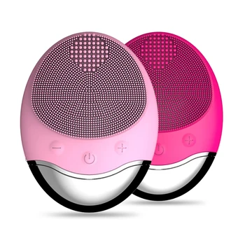 

Wireless Induction Vibration Massage Facial Cleansing Brush Electric Silicone Smart Ultrasonic Face Cleaner Facial Brush