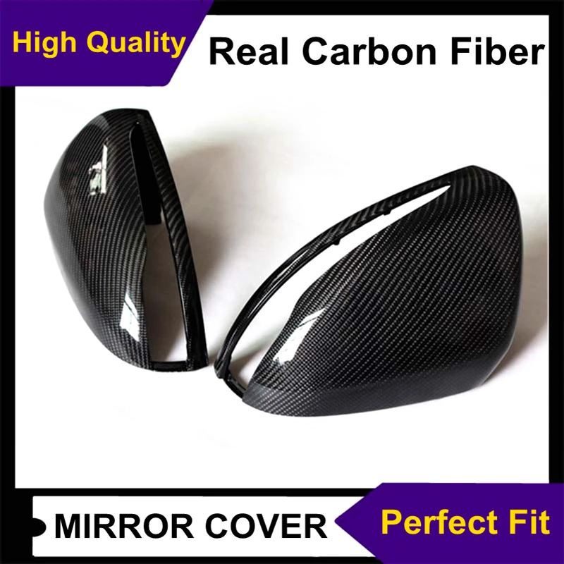 

2 Pcs replacement side mirror cap covers for BEN Z W205 W213 W222 real carbon fiber left-hand drive mirror cover with light