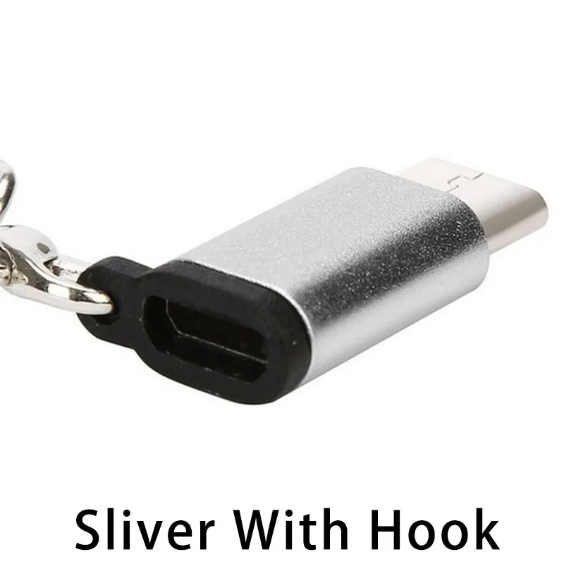 02 Брелок usb type-C штекер для Micro USB Женский USB C зарядный адаптер данных разъем для Nexus 5x Xiaomi Huawei; Lenovo Zuk Z2 Pro - Цвет: 02