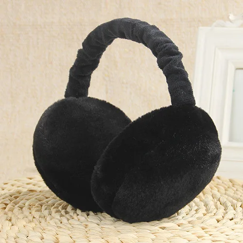 Autumn Winter New Unisex Women Men Solid Color Earmuffs Warm Comfortable Skiing Fur Headphones Casque Antibruit Cute