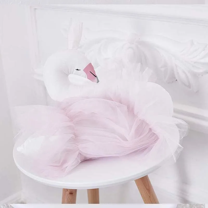 Nordic Swan Cushions Pillow For Kids Room Nursery Decor Plush White Swan Cushions Toy For Nursery Baby Photography Props Decor