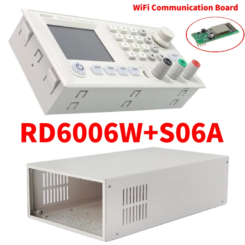 RD S06A RD6006 RD6006W USB Wi-Fi, DC-DC Напряжение текущий понижающий Питание понижающий Напряжение конвертер Вольтметр 60V 6A - Цвет: RD6006W with S06A