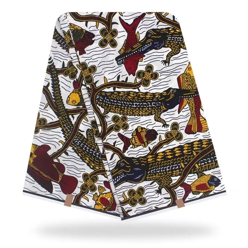

Dutch Wax Fabric High Quality 100%Cotton Fabrics Veritable Soft Breathable African Ankara Wax Prints Fabric 6Yards For Clothes