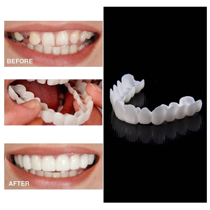 

1PC Cosmetic Dentistry Snap On Smile Instant Perfect Smile Comfort Fit Flex Teeth Fits Most False Teeth Upper Tooth Cover