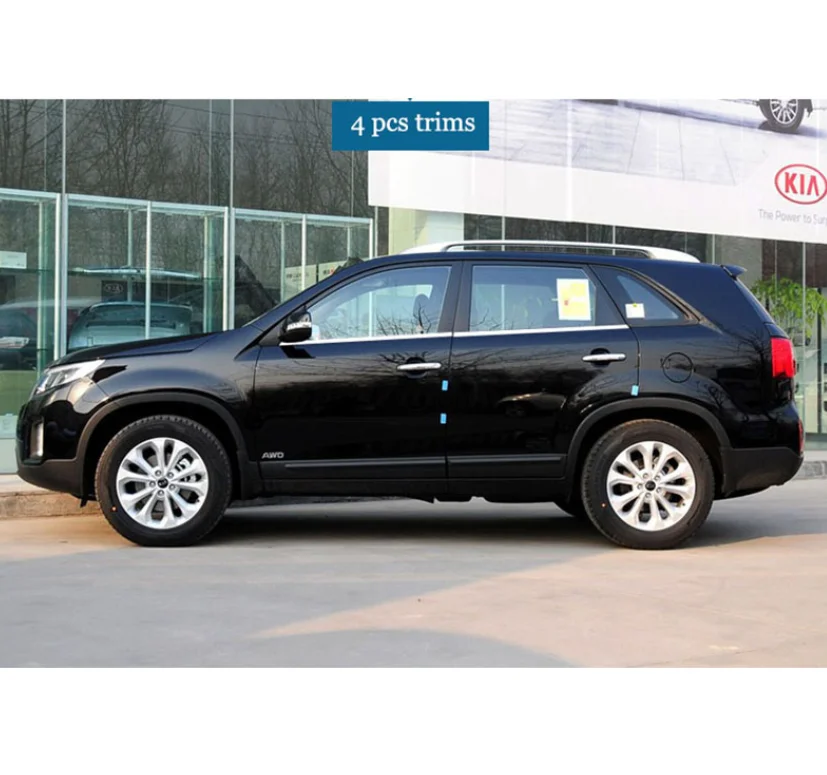 Нержавеющая сталь окна автомобиля планки для kia sorento 2009 2010 2011 2012 2013