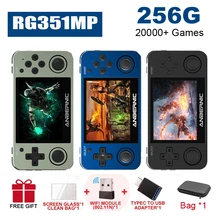 Console de jeu portable rétro RG351MP, système Open Source RK3326, RG351P, RG351MP, écran IPS de 3.5 pouces, bascule 3D, cadeau pour enfants