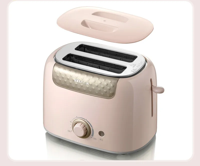 220 В 680 Вт Многофункциональный тостер хлебная машина розовый/зеленый 2 ломтика 6 герас Регулировка имеет пылезащитный чехол двухсторонняя выпечка