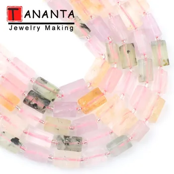 

7.5 Inch Column Irregular Natural Mixed Crystal Stone Beads For Jewelry Making Needlework Beads DIY Charm Bracelets Necklace New
