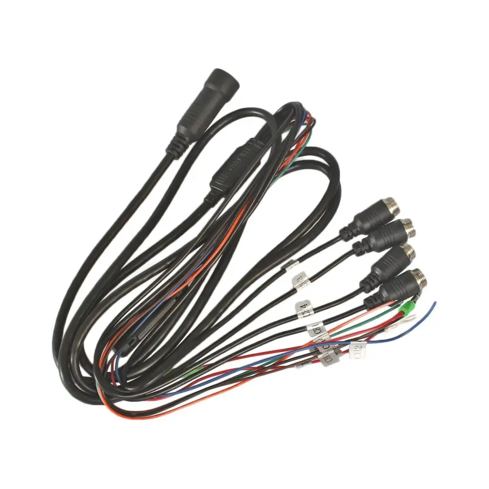 DIYKIT 4CH 4PIN DC12V-24V 1" 4 split Quad ЖК-экран цветной автомобильный монитор заднего вида для автомобиля Грузовик Автобус камера заднего вида