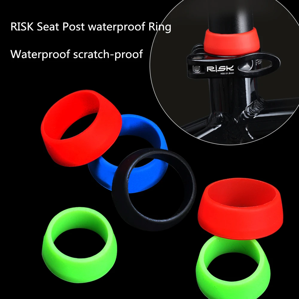 

1PC 4 Colors Silicone Bicycle Seat Post Waterproof Ring Two Sizes Rubber Pipe Protector Case Ring Cover Mountain Road Bike Tools
