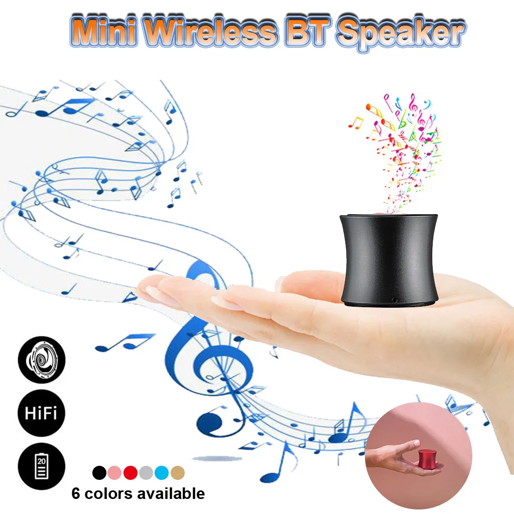 HIFI портативный мини беспроводной Blueteeth динамик стерео звуковой сабвуфер колонки