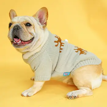 

Winter Warm Puppy Xmas Santa Elk Printed Sweater Outfit Costume for Small Big Dogs Pet Clothing Cat Pet Clothing Pet Clothes
