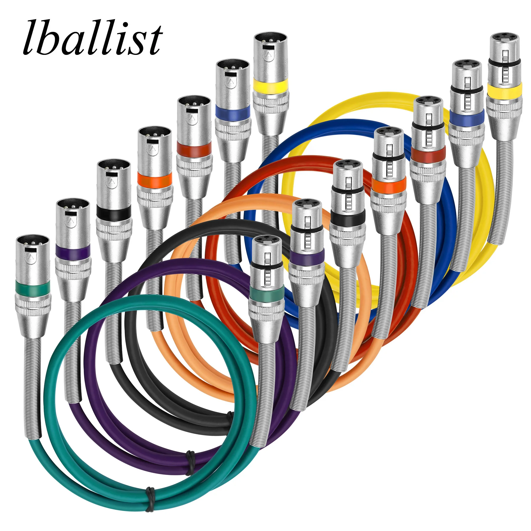 Кабель lballist XLR штекер-гнездо M/F микрофонный кабель из фольги + Плетеный с