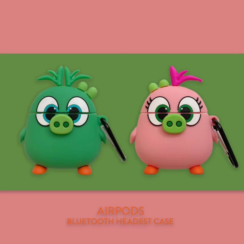 3D Cartoon pig Earphone Cases for AirPods 2 Case Cute Apple Air Pods Protect Cover Earpods Silica gel | Электроника