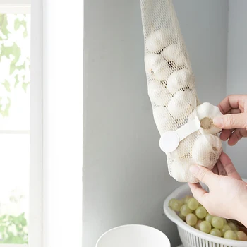 

Kitchen Fruits Vegetables Storage Hanging Bag Reusable Grocery Produce Bags Mesh Ecology Shopping Tote Bag Onion Organization