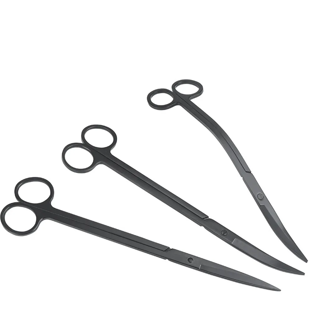 Aquarium Fish Tank Tools Aquatic Plants Long Tweezers Scissors Stainless Steel Maintenance Accessories Tool Waterweed | Дом и сад