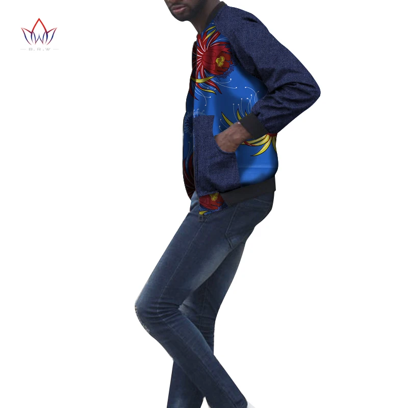Африканская джинсовая куртка для Мужская куртка с капюшоном Африканский топ с длинными рукавами мужская одежда в африканском стиле