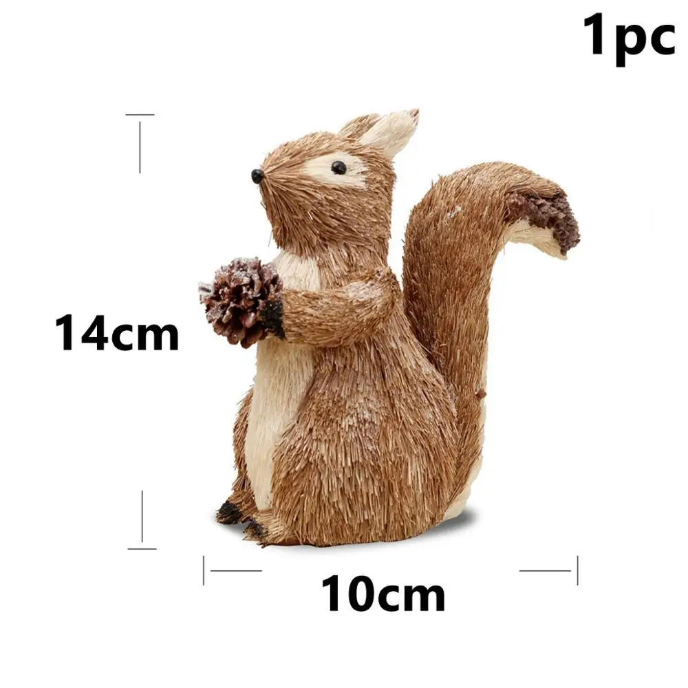 Small Ornaments Taoup милый деревянный искусственный Рождественский белка Рождественский Декор для домашнего декора для рождественских украшений поддельные белки животное Noel - Цвет: Small Ornaments