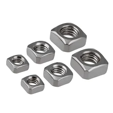 5/10/20pcs 201 / 304 /316 Stainless Square Nuts M3 M4 M5 M6 M8 M10 M12