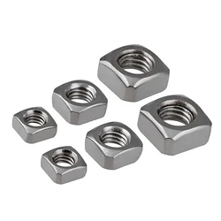 5/10/20pcs 201 / 304 /316 Stainless Square Nuts M3 M4 M5 M6 M8 M10 M12