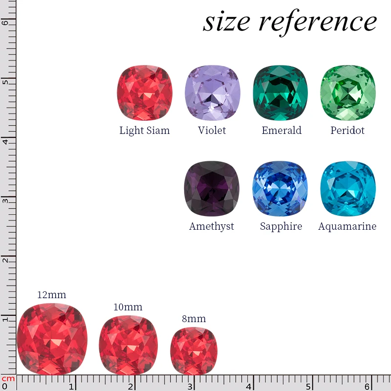 K9 Glass Square Rhinestones New Design Pointback Blue Crafts Crystals Clothing Jewelry Accessories Loose Glue On Nails Stone
