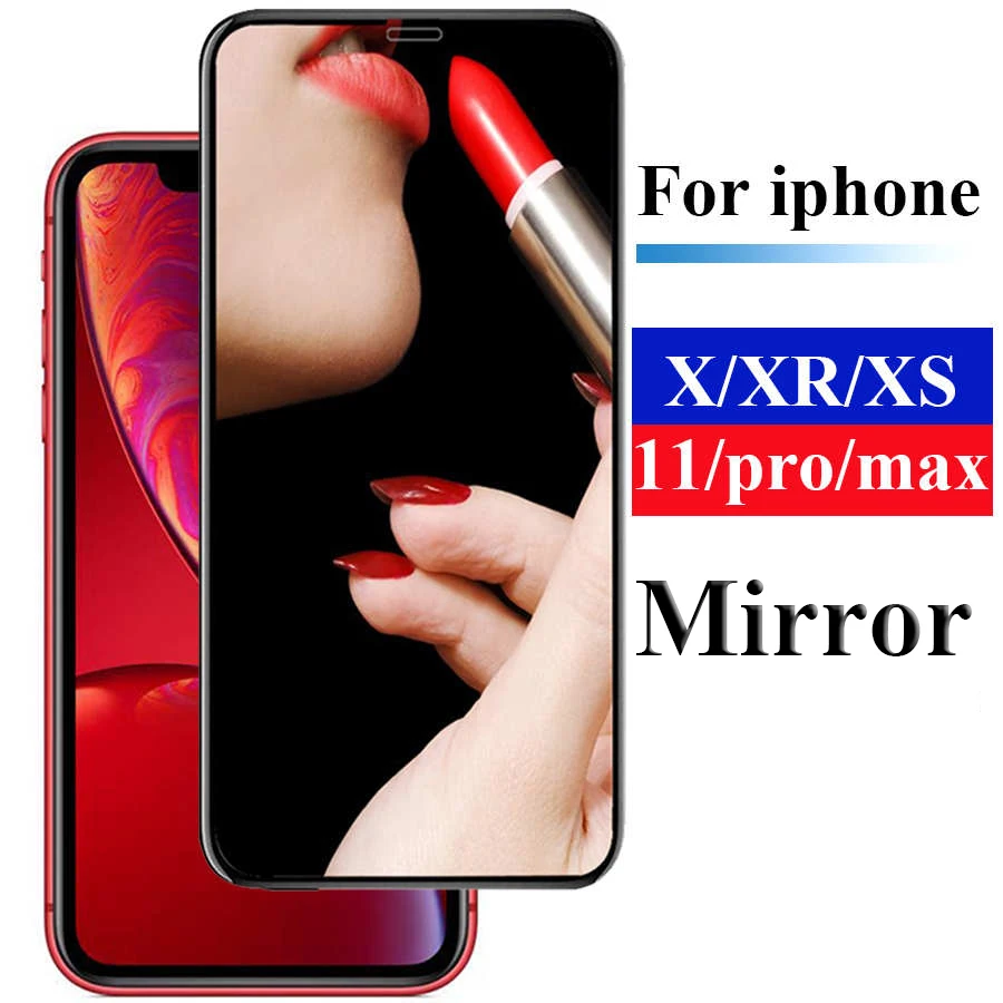 11promax armor glass mirror screen protector for iphone 11 pro 11pro max x xr xs 10 s r sx rx tempered glas i phone xmax | Мобильные