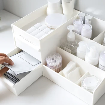 

Makeup Organizer Uncluttered Designs Makeup Organizer with Drawers Cosmetic Jewelry Storage Display Boxes for 1PC