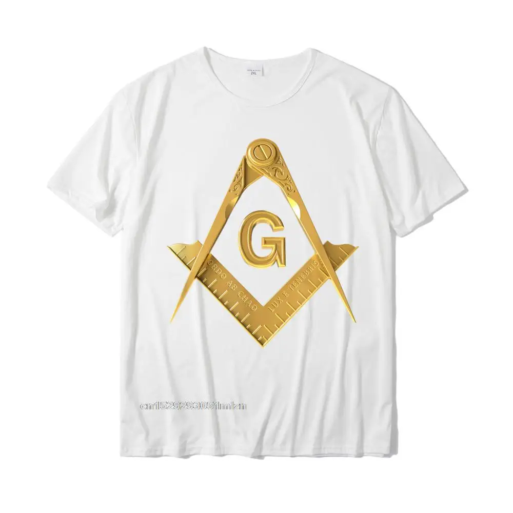 Tops Shirt Printed Lovers Day Funny Printing Short Sleeve 100% Cotton O Neck Men Tshirts Printing Tops Shirts Top Quality Masonic Square Compass Freemason Lodge Emblem T-Shirt__3165 white