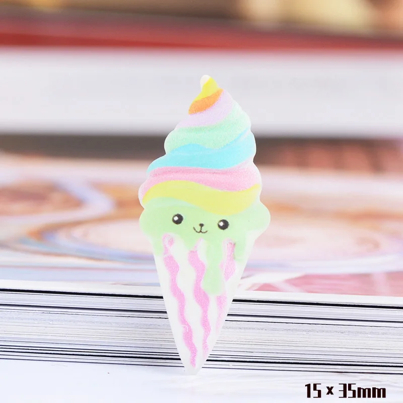 10Pcs Cartoon Unicorn Ice Cream Flatback Resin Cabochon Simulation Fake Food Phone Decor Parts DIY Scrapbooking Hair Bows Center 10Pcs Cartoon Unicorn Ice Cream Flatback Resin Cabochon Simulation Fake Food Phone Decor Parts DIY Scrapbooking Hair Bows Center