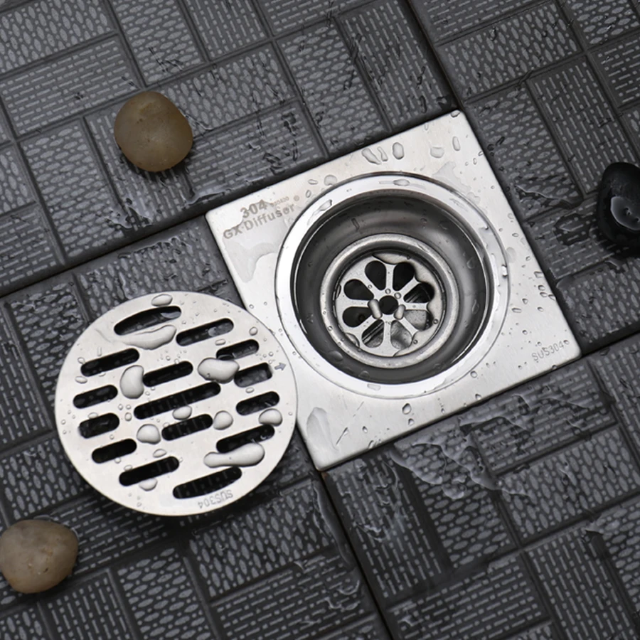 Stainless Steel Bathroom Floor Drain Linear Long Shower Waste Drainer Grate 