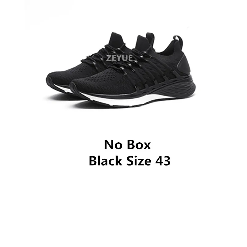 Оригинальные кроссовки Mijia 3 Mi Mijia Shoes3 для мужчин, спортивная обувь для бега, композитная подошва, искусственная кожа, устойчивая поддержка, толстая стелька-губка - Цвет: Black Without Box 43