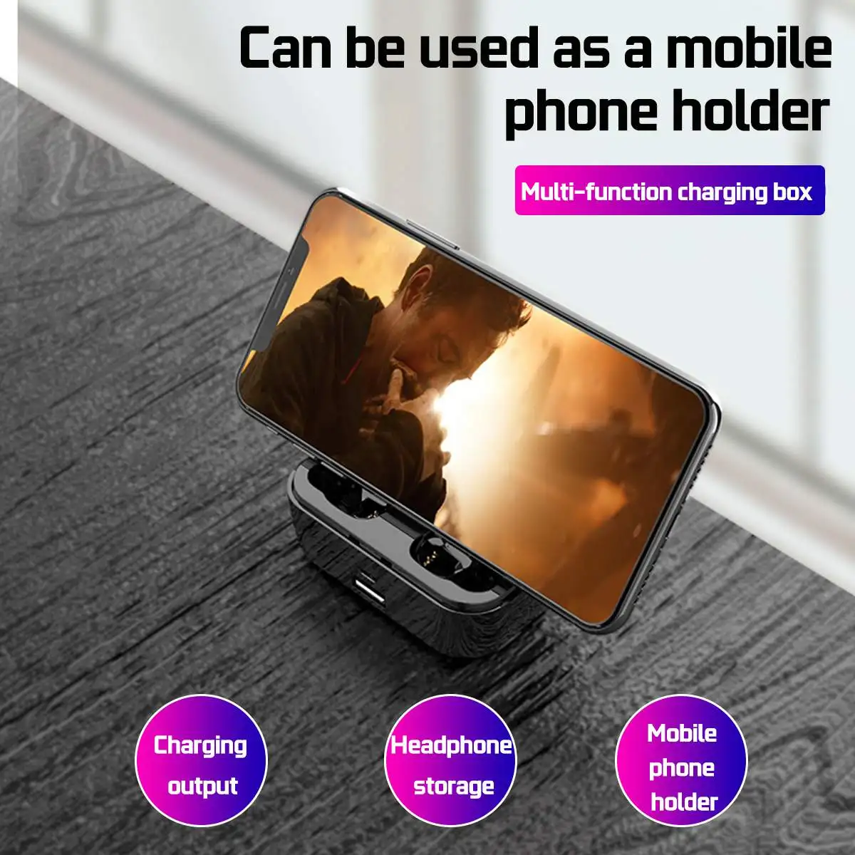 5,0 TWS bluetooth 3500 мАч зарядный чехол, стерео звук, беспроводной Ipx7, глубокая Водонепроницаемая гарнитура, светодиодный дисплей для мобильного телефона