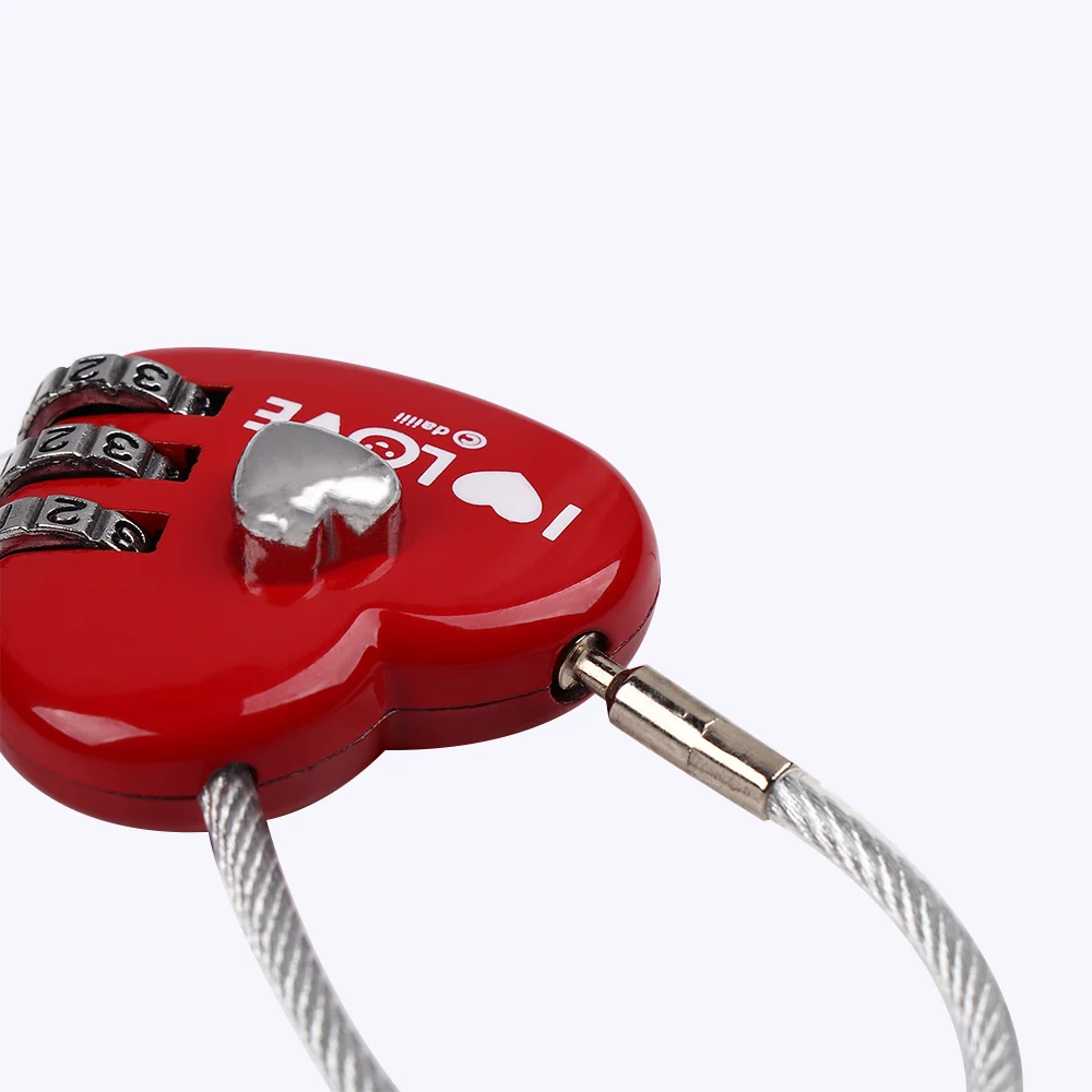 Mini cadeado em forma de coração, cadeado para mala de viagem com senha de  3 dígitos - AliExpress, image size:1000x1000