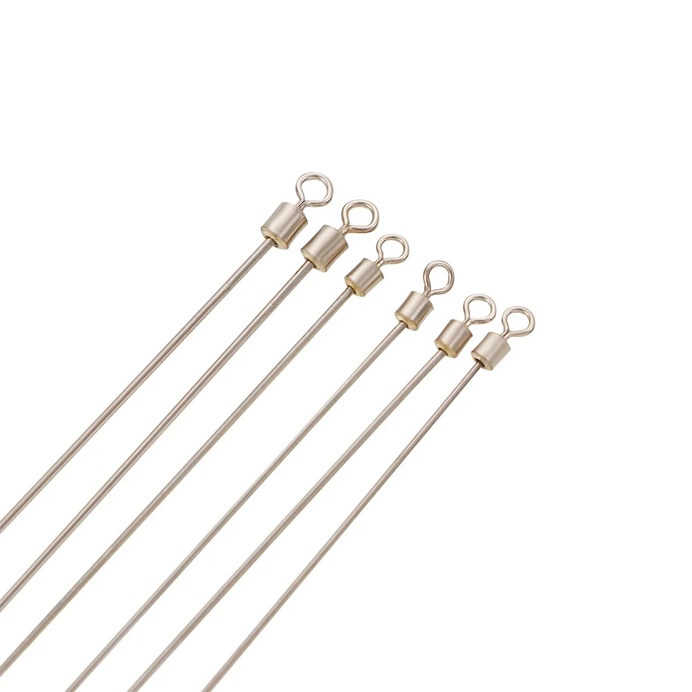 Stainless Steel Barrel Rolling Connector Long Pole Fishing Swivel Fishing Accessories 50pcs fishing accessories fishing swivels fishing tackle