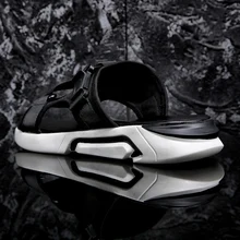 Вьетнамская обувь; мужские сандалии; 39; повседневные пляжные летние сандалии-гладиаторы с открытым закрытым носком для прогулок в рыбацком стиле; модная нескользящая обувь