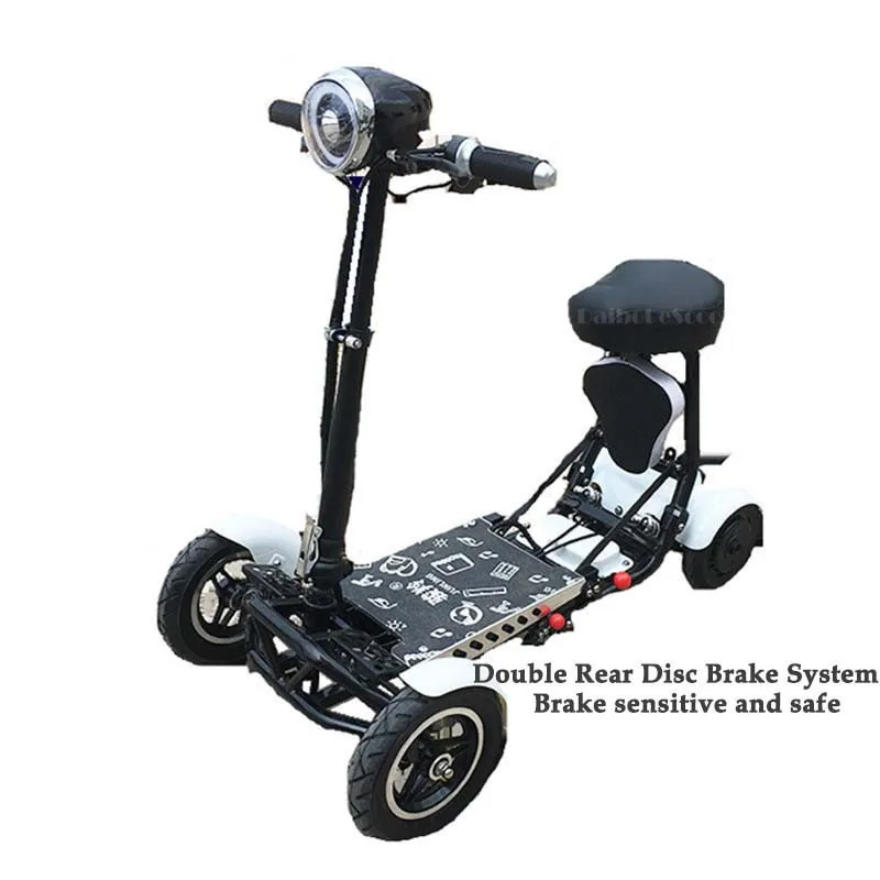 Daibot Electric Elderly Scooter 4 Wheels Electric Scooters 10 Inch 500W Foldable Electric Scooter For Disabled BlueBlackRed (40)