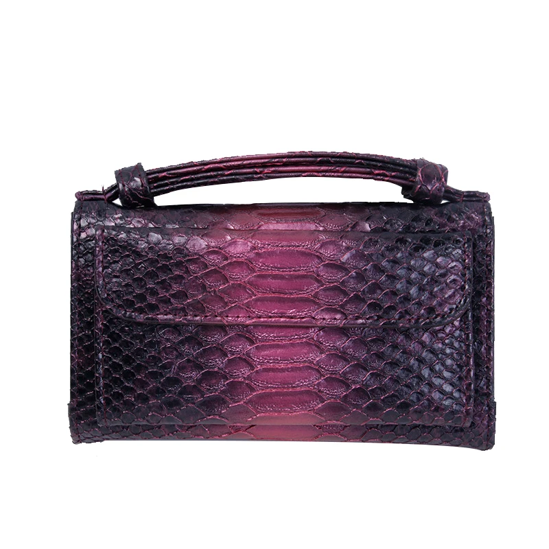 Genuine Leather Snake Leather Shoulder Bag Women Clutch Wallets Purse Python Crossbody Bag