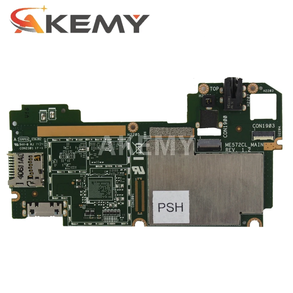 New!!! Akemy Mianboard For Asus Memo Pad 7 M E572CL 16GB 2G LTE Motherboard Logic board Tablet motherboard 90NK00R0-R00010