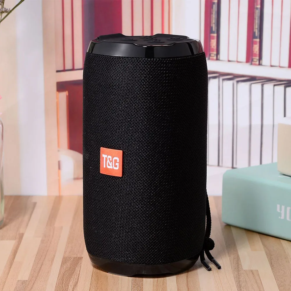 Водонепроницаемый Bluetooth динамик портативный открытый перезаряжаемый беспроводной динамик s Саундбар сабвуфер громкий динамик TF MP3 встроенный микрофон - Цвет: TG152-Black