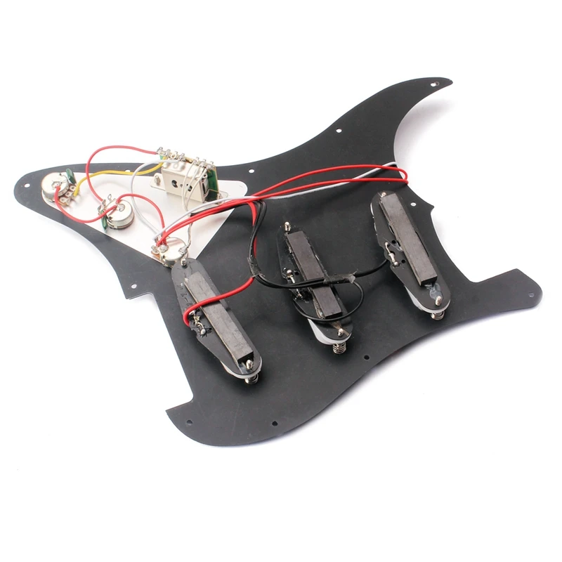 Черный цветок Sss загружен Prewired Pickguard Scratchplate цепи в сборе для электрогитары