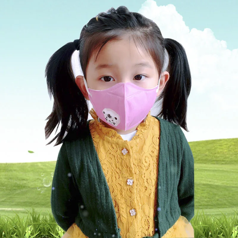 

Cute Cartoon Children PM2.5 Mouth Mask Kids Breath Valve Anti Haze Breathable Mask Anti Dust Mouth-muffle Respirator Face Masks
