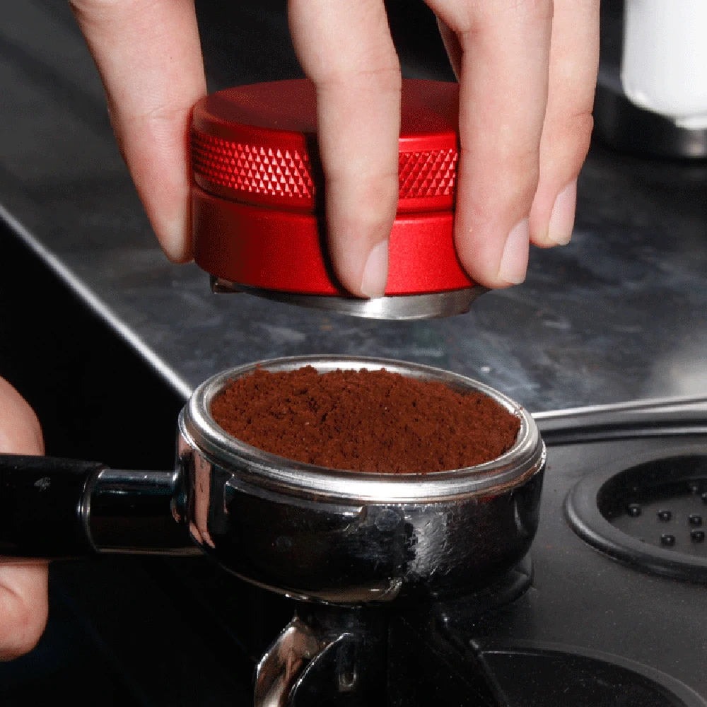  304 Stainless Steel Maracon Ripple Coffee Tamper 58MM Mini Adjustable Coffee Hammer Aluminum Handle