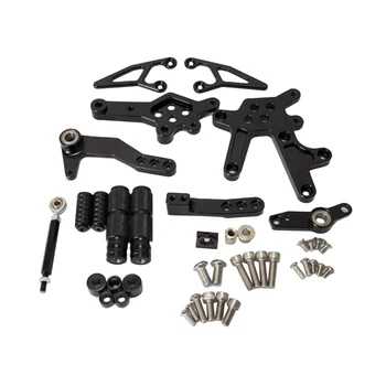 

Metal Motorcycle Rearset Foot Pegs Rear Set Footrests Fully Adjustable Foot Boards for KAWASAKI Ninga 400 2018