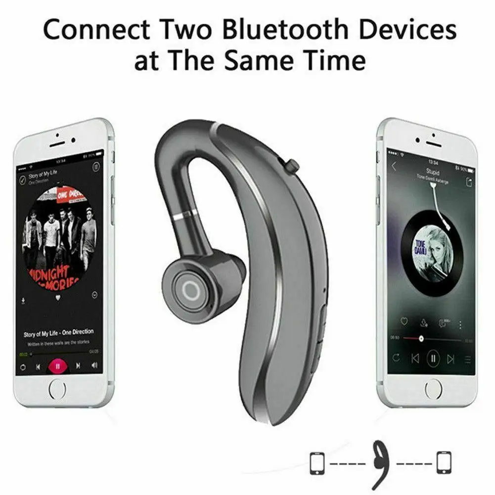 Wireless Bluetooth Headset Sport Earphone Driving Earbud Handsfree with Mic for Android iOS iPhone 11 XR XS X 8 7Plus