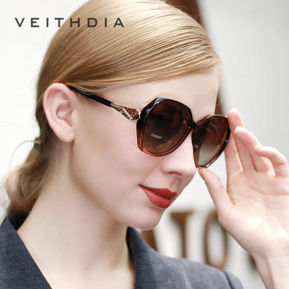 Женские солнцезащитные очки VEITHDIA роскошные дизайнерские с градиентными