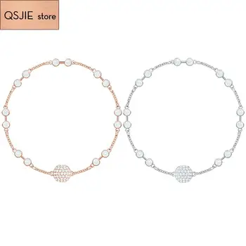 

QSJIE High Quality SWA Invisible Magnetic Button Women's Fashion Bracelet Glamorous fashion jewelry