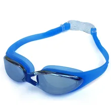 Большая оправа гальванизированные водонепроницаемые очки для плавания противотуманные очки высокой четкости Простые Стеклянные очки для мужчин и женщин